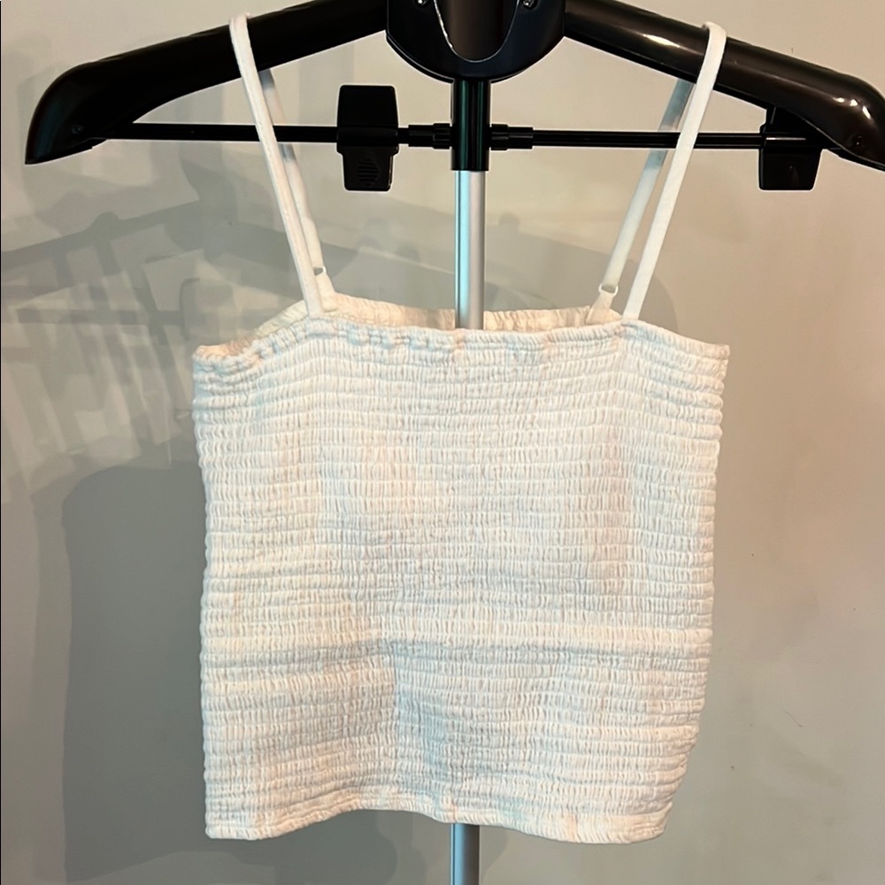New in Bag White Smocked Cami Top